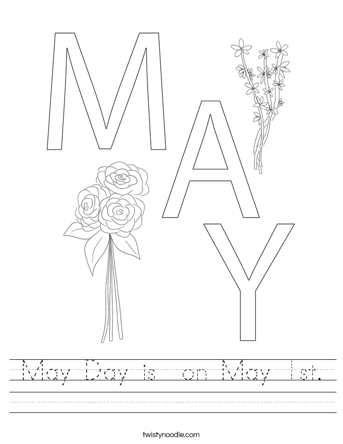 May Day is  on May 1st. Worksheet