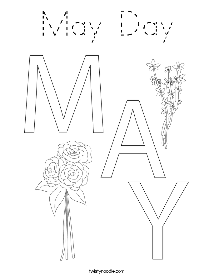 May Day Coloring Page