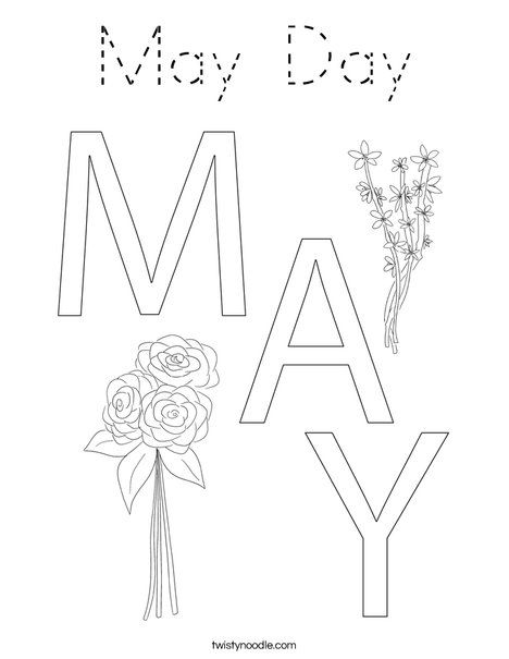 May Day Coloring Page