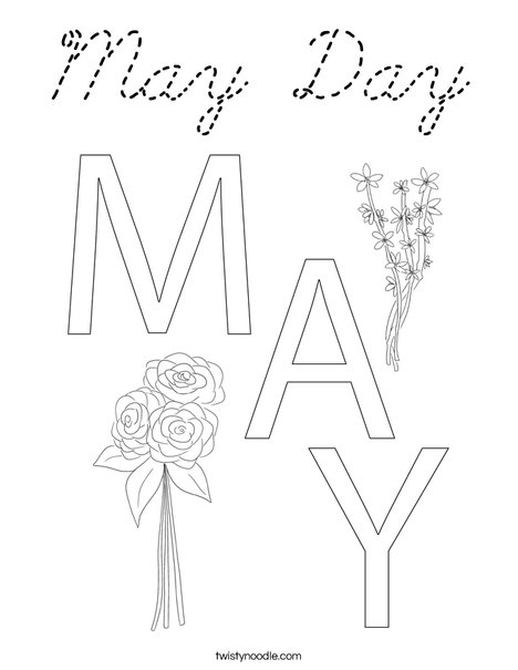 May Day Coloring Page