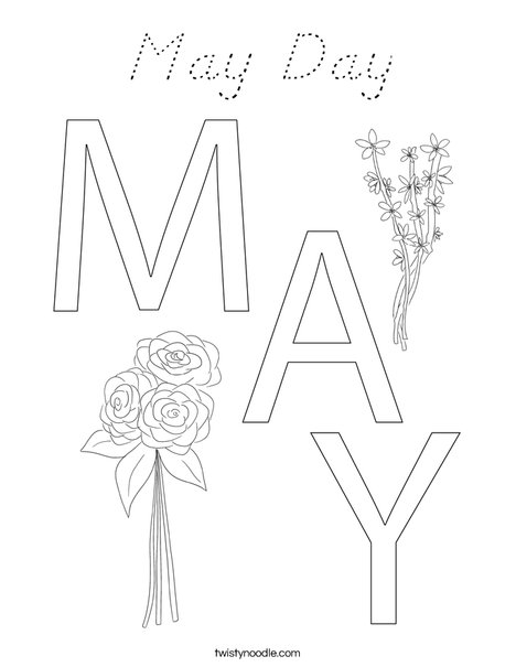 May Day Coloring Page
