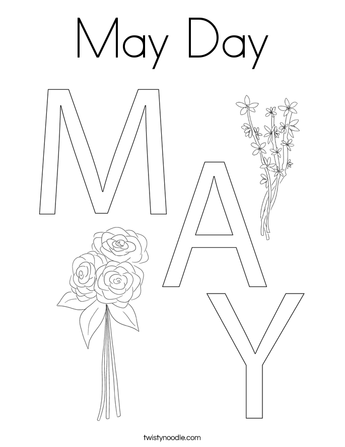 May Day Coloring Page