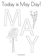 Today is May Day Coloring Page