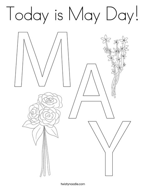 May Day Coloring Page