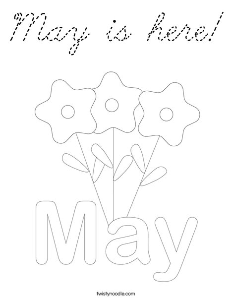 May is here! Coloring Page