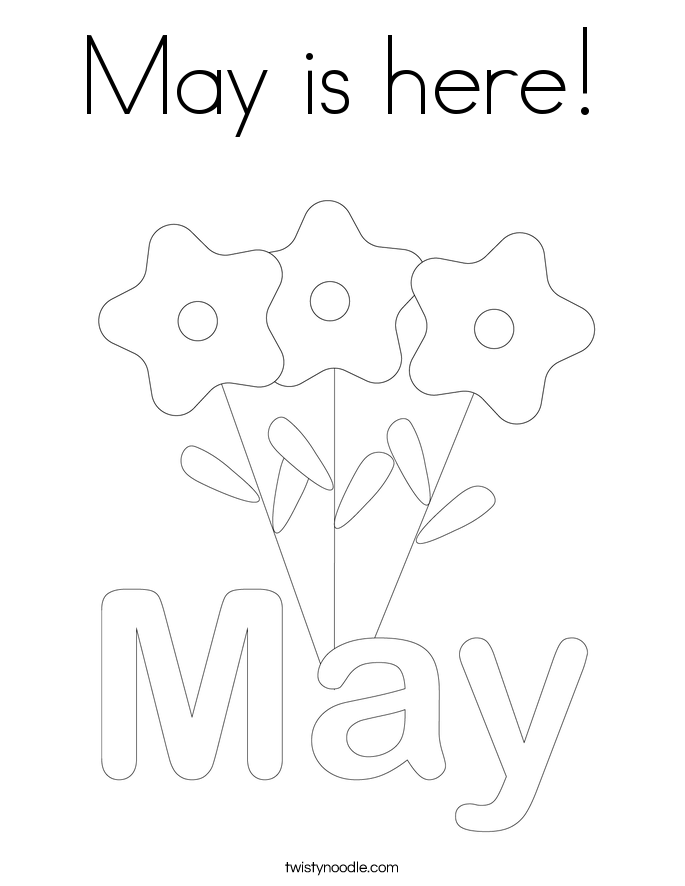 May is here! Coloring Page