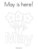 May is here Coloring Page