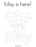 May is here Coloring Page