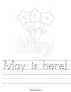 May is here Handwriting Sheet