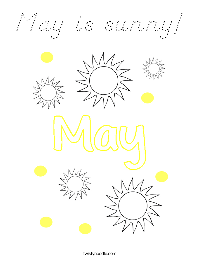 May is sunny! Coloring Page