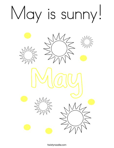 May is sunny! Coloring Page