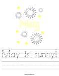 May is sunny! Worksheet