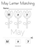 May Letter Matching Coloring Page