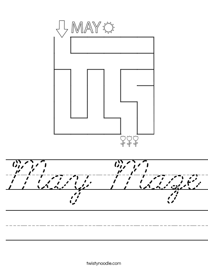 May Maze Worksheet
