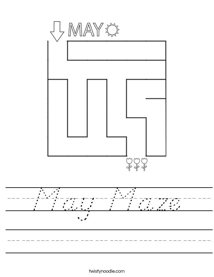 May Maze Worksheet