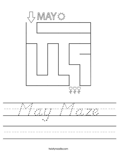 May Maze Worksheet