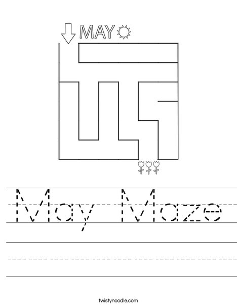 May Maze Worksheet