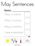 May Sentences Coloring Page