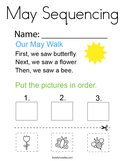 May Sequencing Coloring Page