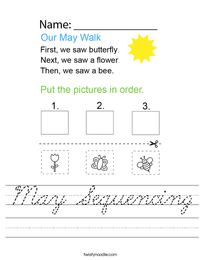 May Sequencing Worksheet