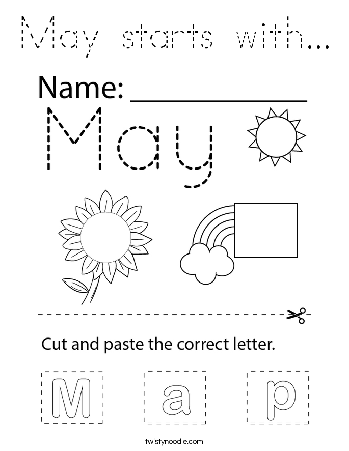 May starts with... Coloring Page