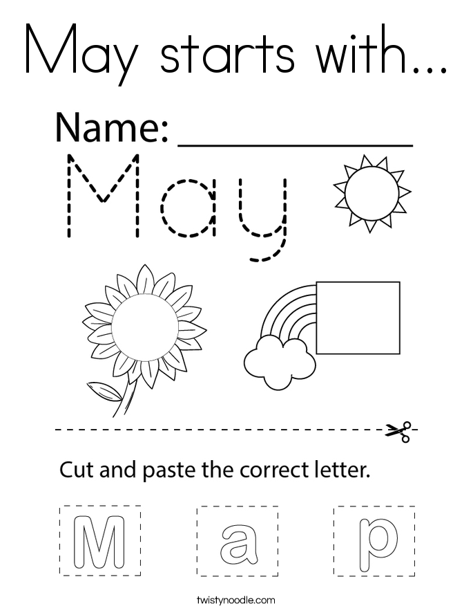 May starts with... Coloring Page