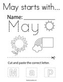 May starts with Coloring Page