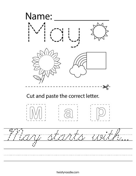 May starts with... Worksheet