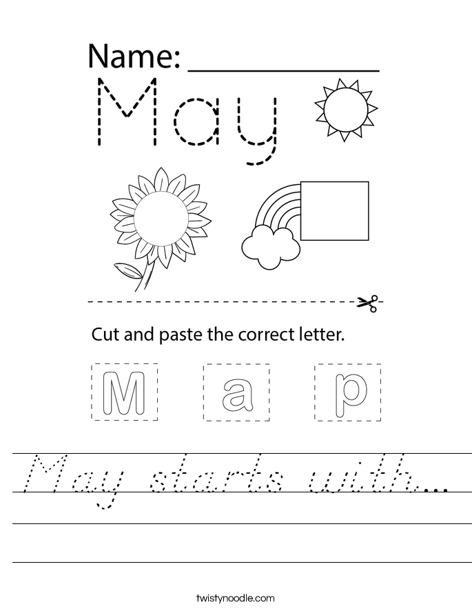May starts with... Worksheet