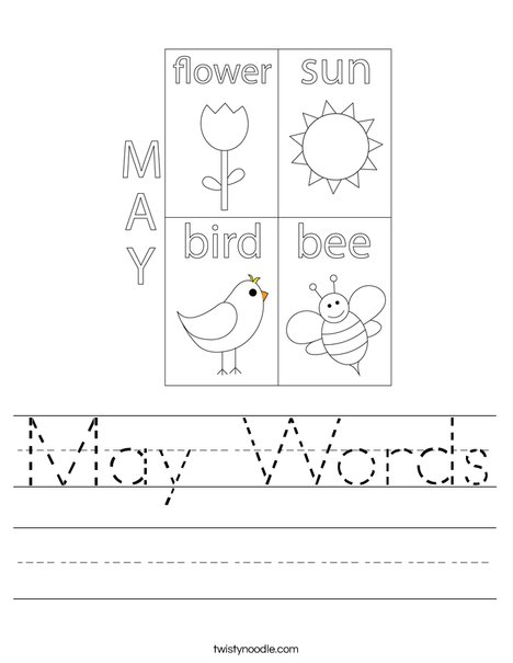 May Words Worksheet
