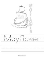 Mayflower Handwriting Sheet