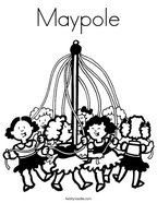 Maypole Coloring Page
