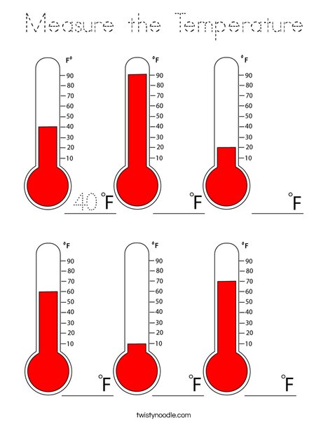 Measure the Temperature Coloring Page