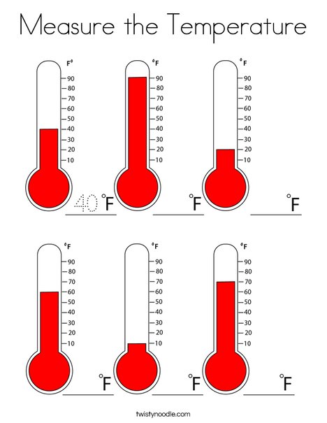 Thermometer Coloring Page