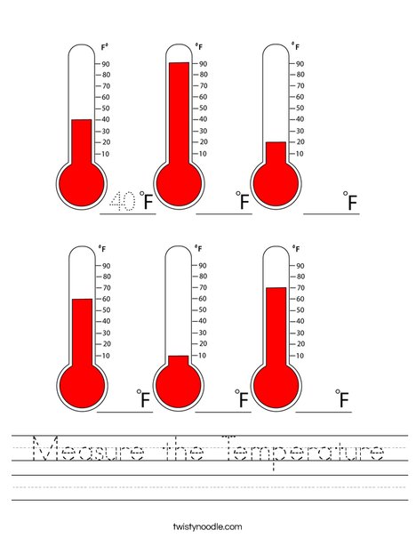 Measure the Temperature Worksheet