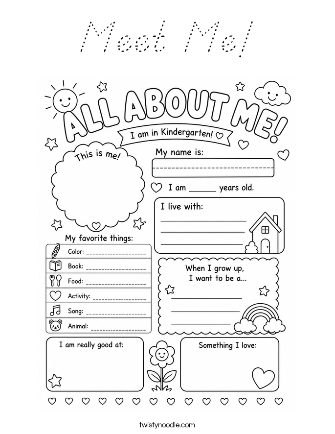 Meet Me! Coloring Page