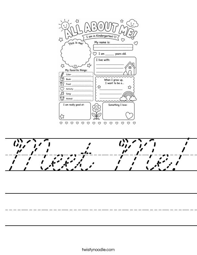Meet Me! Worksheet