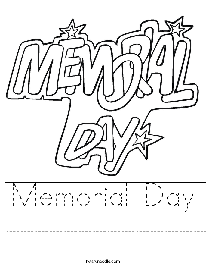 memorial day worksheet twisty noodle