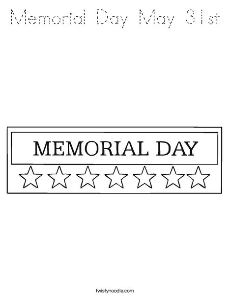 Memorial Day Stars Coloring Page