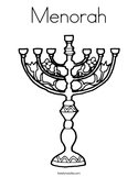 Menorah Coloring Page