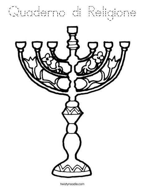 Menorah Coloring Page