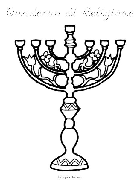Menorah Coloring Page