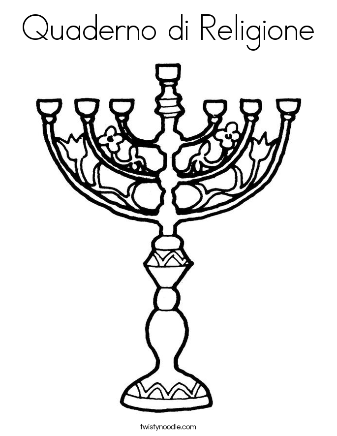 Quaderno di Religione Coloring Page