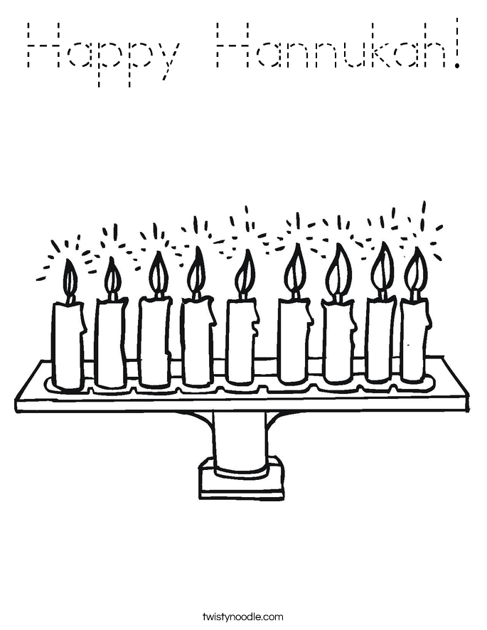 Happy Hannukah! Coloring Page