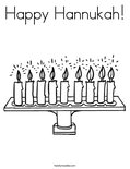 Happy Hannukah!Coloring Page