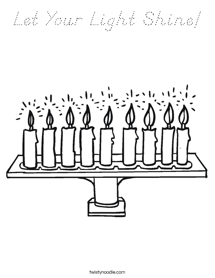 Let Your Light Shine! Coloring Page