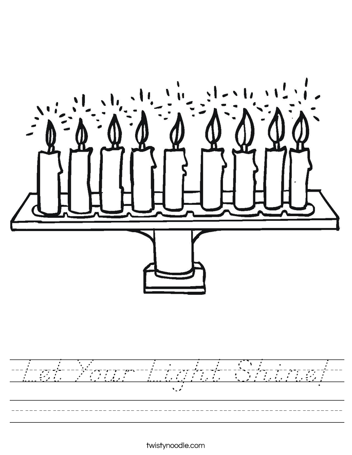 Let Your Light Shine! Worksheet