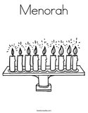 Menorah Coloring Page