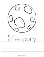 Mercury Handwriting Sheet