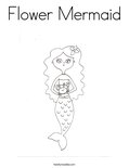 Flower Mermaid Coloring Page